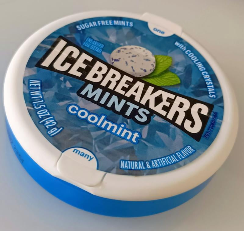 ICE BREAKERS Coolmint Sugar Free Breath Mints, 1.5 oz., 8 pk