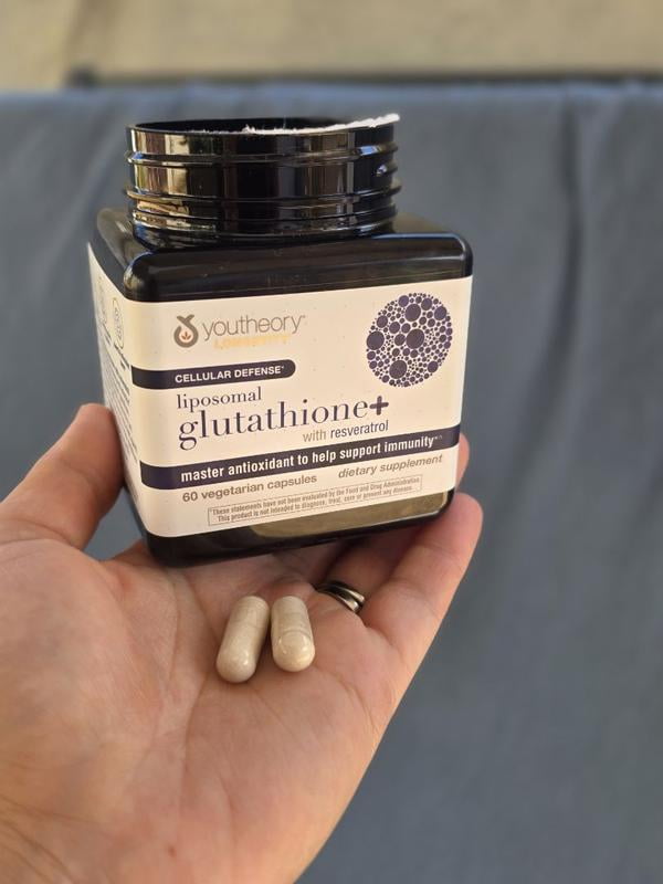 does setria glutathione work Youtheory Liposomal Glutathione+ with Resveratrol Capsules, 120 ct goal:sleep