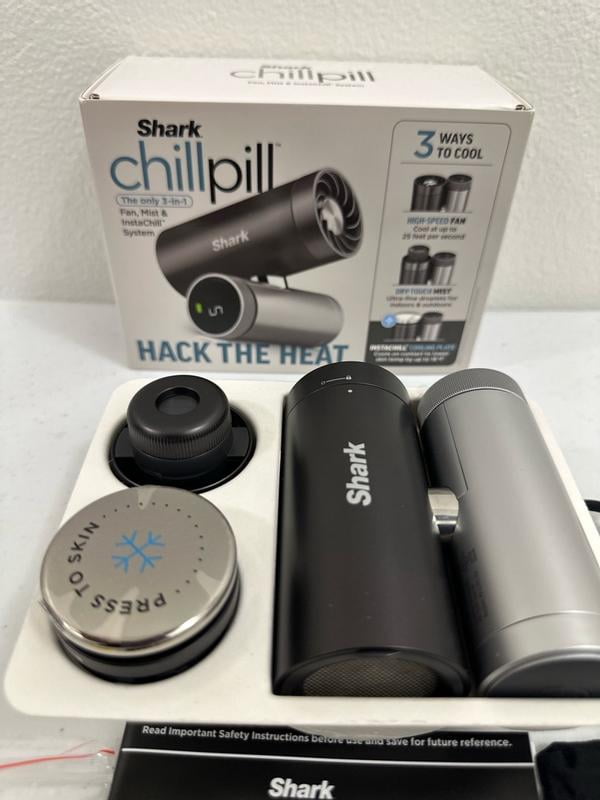 Shark ChillPill Rechargeable Portable Handheld Fan with Dry Mist