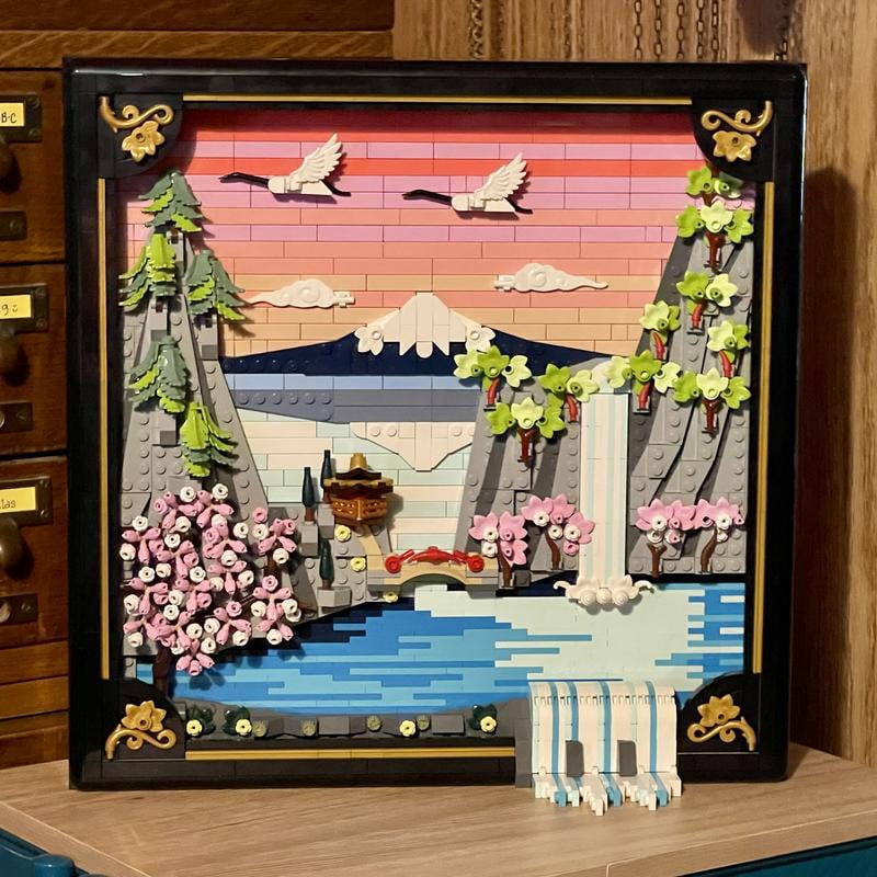 LEGO Art Japanese Cherry Blossom Landscape Building Set, 1892 pc