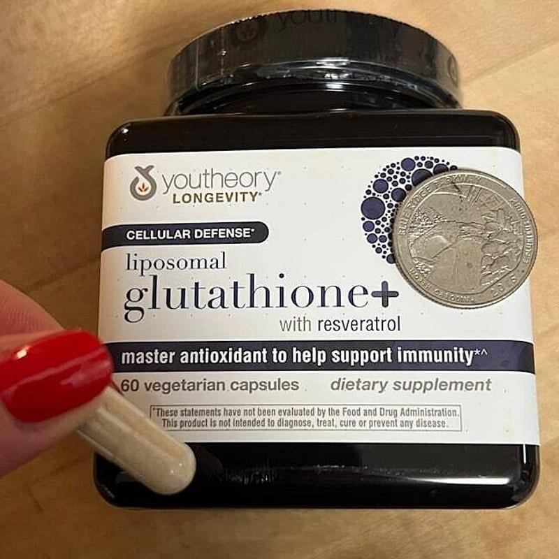 Youtheory Liposomal Glutathione+ with Resveratrol Capsules, 120 ct