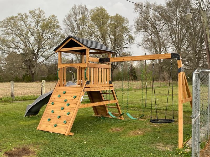 somedayスタースプリグスツールDX ブラウン Backyard Discovery Endeavor Cedar Swing Set - Samsclub.com