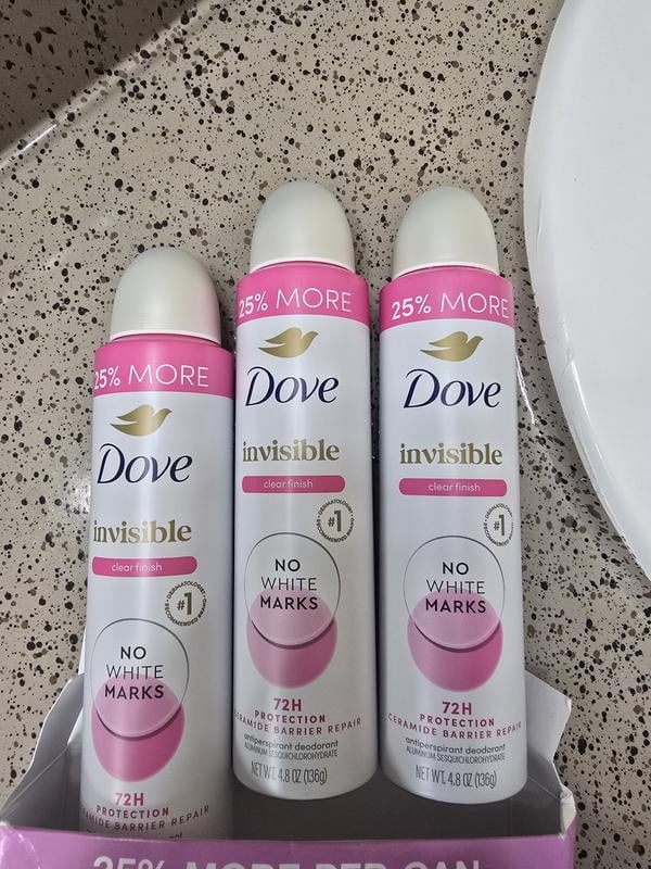 Dove Clear Finish APA Spray Deodorant, 4.8 oz., 3 pk