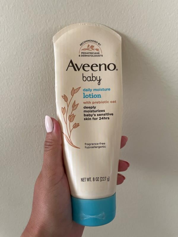 Aveeno Baby Daily Moisture Lotion with Pump, 24hr Protection, 18
